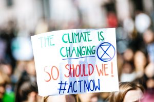 Klimaschützer bei einer Demonstration